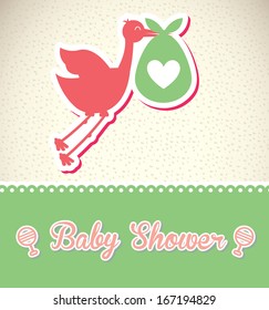 baby design over pattern background vector illustration