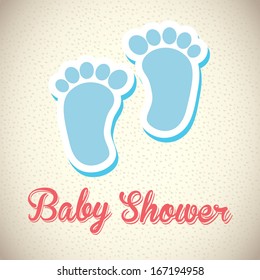 baby design over pattern background vector illustration