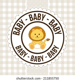 baby design over pattern background vector illustration
