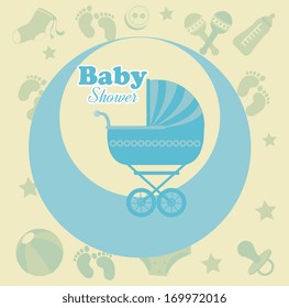 baby design over pink  background vector illustration