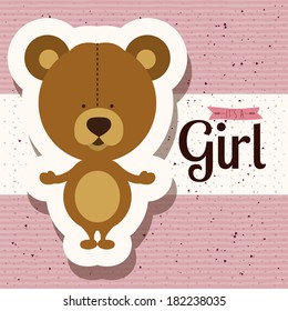 baby design over pink  background vector illustration