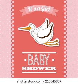 baby design over pink background vector illustration 