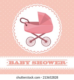 baby design over pink background vector illustration