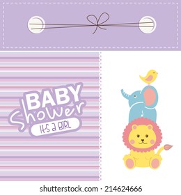 baby design over purple background vector illustration