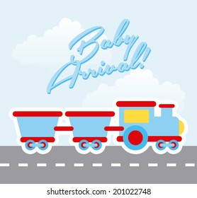 baby design over sky  background vector illustration