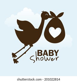 baby design over sky  background vector illustration