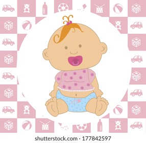 baby design over  white background vector illustration