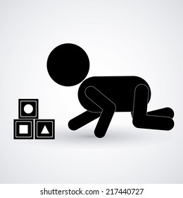 Baby design over white background, vector illustration