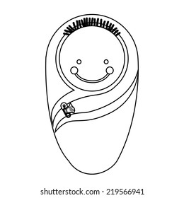 Baby design over white background, vector illustration