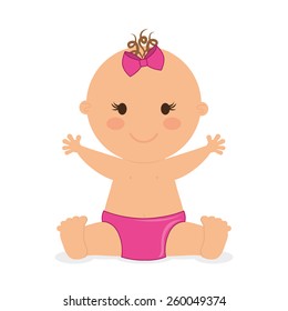 Baby design over white background, vector illustration.