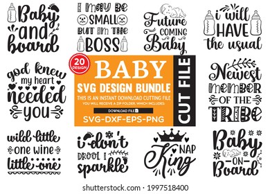 baby design vector Bundle Cut Files for Cutting Machines like Cricut and Silhouette	