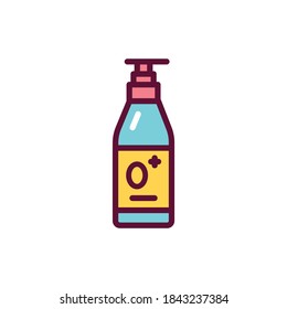 Baby detergent color line icon. Isolated vector element. Outline pictogram for web page, mobile app, promo