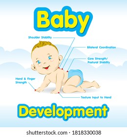 Vektor-Poster-Design der Babyentwicklung