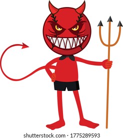 Baby Devil cartoon vector art and illustration