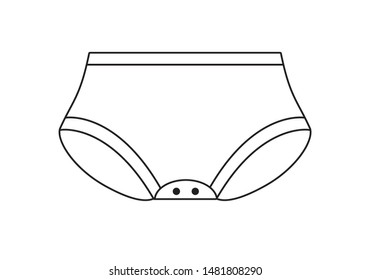 baby diaper for boy isolated icon