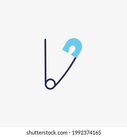 baby diaper clip in vector icon