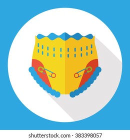 baby diaper flat icon