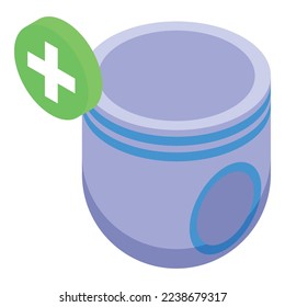 Icono de pañal bebé vector isométrico. Fórmula de salud. Niños que cuidan