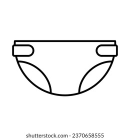 Baby diaper icon. Nappy. Vector.