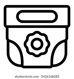 Baby diaper icon outline vector. Kid daycare. Play nurse education