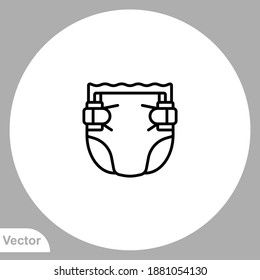 Baby diaper icon sign vector,Symbol, logo illustration for web and mobile