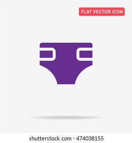 Baby diaper icon. Vector concept illustration for design.