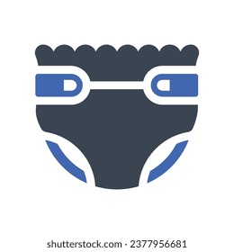 Baby diaper Icon, Vector Graphics