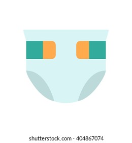 Baby Diaper Icon For Web In A Flat Style. Vector Illustration