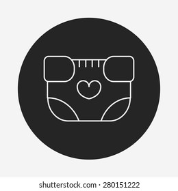 baby diaper line icon