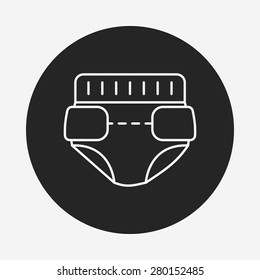 baby diaper line icon