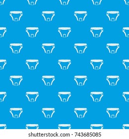 Baby diaper pattern repeat seamless in blue color for any design. Vector geometric illustration