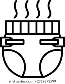 Baby Diaper Pixel Perfect Detail Icon
