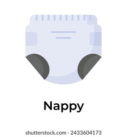 Baby diaper, premium icon of baby nappy in modern style