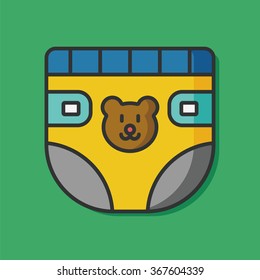 baby diaper vector icon