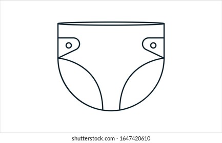 Baby diaper vector icon flat style graphical symbol.