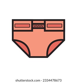 baby diapers icon logo vector design template