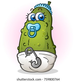 Baby Dill Pickle Cartoon Character