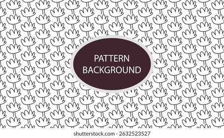 Baby dino line art pattern background