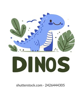 Baby dinosaur. Cute Adorable Little Children's Jurassic Dinosaur Collection Funny Children's Toy Dinosaur. Vector isolated set