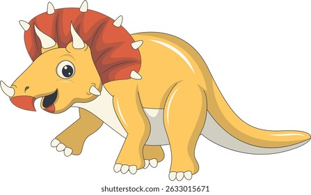 Baby Dinosaur Illustration with Cute Cartoon Design. Isolated on White Background. Vector Character