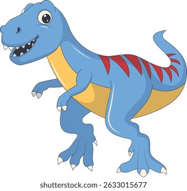 Baby Dinosaur Illustration with Cute Cartoon Design. Isolated on White Background. Vector Character