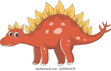 Baby Dinosaur Illustration with Cute Cartoon Design. Isolated on White Background. Vector Character