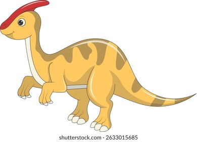 Baby Dinosaur Illustration with Cute Cartoon Design. Isolated on White Background. Vector Character