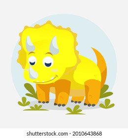 Baby dinosaur. Little dragon, lizard, dino animal. Childish funny cartoon character. Friendly fairy baby dinosaur. Cute adorable monster. Tale colorful comic dinosaur design. Vector illustration.