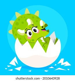 Baby dinosaur. Little dragon, lizard, dino animal. Childish funny cartoon character. Friendly fairy baby dinosaur. Cute adorable monster. Tale colorful comic dinosaur design. Vector illustration.