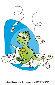 Baby Dinosaur Reading