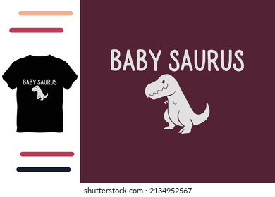 Baby dinosaur t shirt design