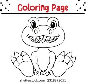Baby Dinosaur vector Coloring book for kids