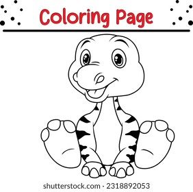 Baby Dinosaur vector Coloring book for kids