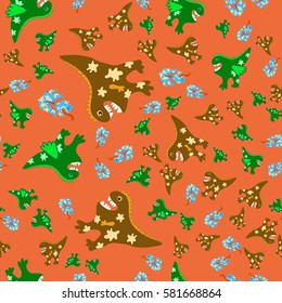 baby dinosaurs seamless pattern 2